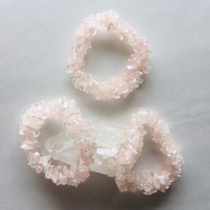 bracelet quartz rose et cristal de roche