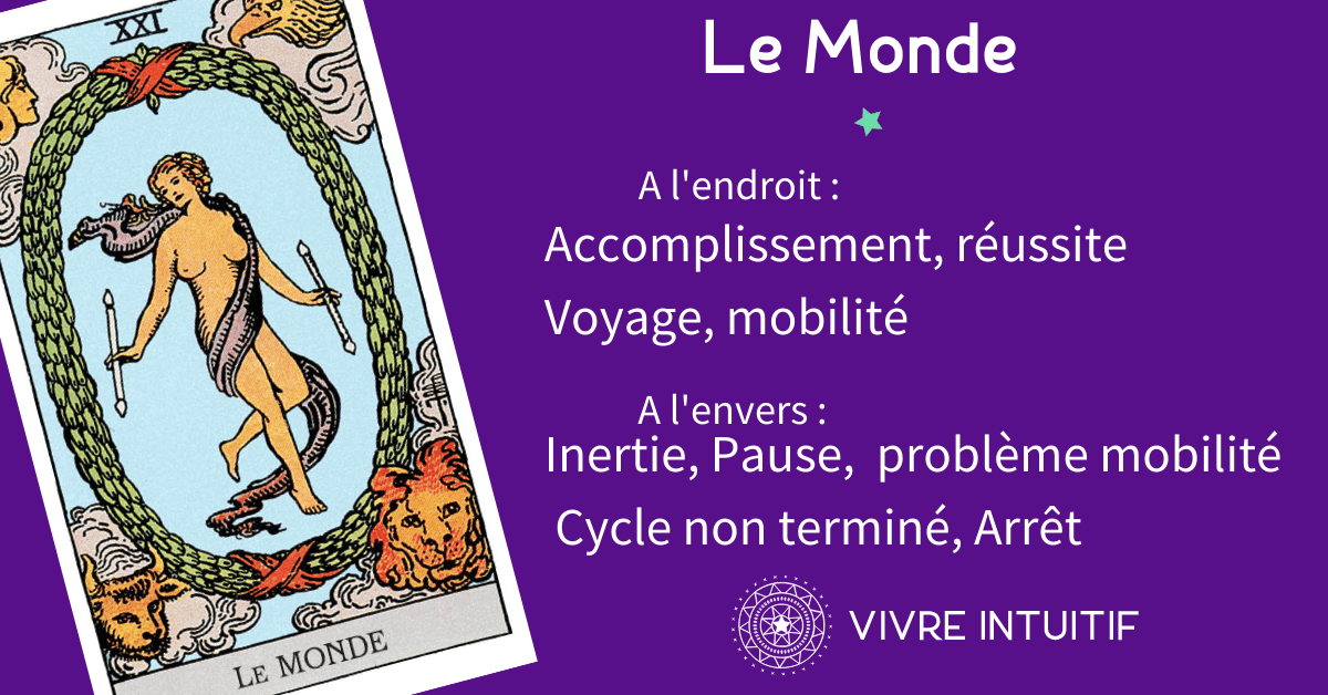 Carte Tarot - Le Monde