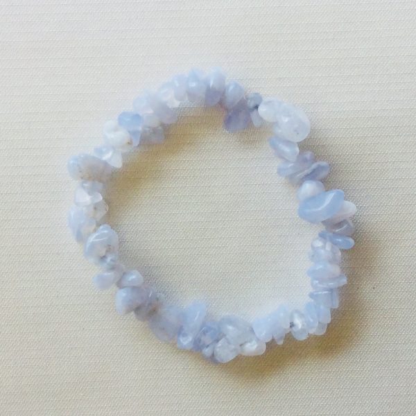 bracelet fin calcédoine bleue