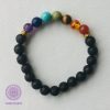 bracelet sept chakras et perles de lave