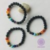 bracelet sept chakras et perles de lave