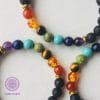 bracelet sept chakras et perles de lave
