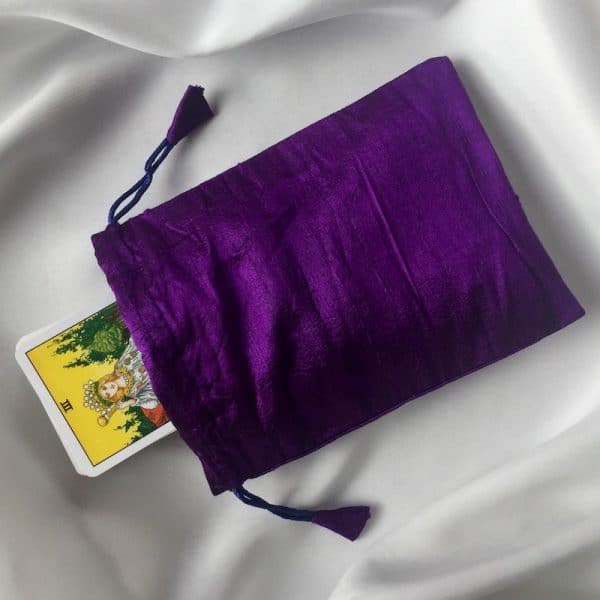 pochon en soie violet