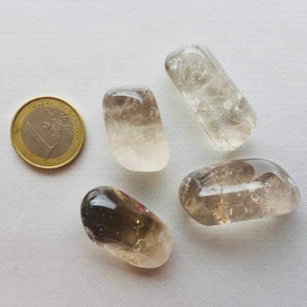 quartz fumé pierre roulée